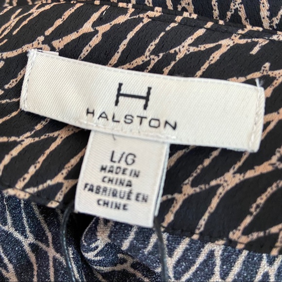 NWT H Halston Faux Wrap Satin Fit-&-Flare Dress Size Large - Picture 5 of 6